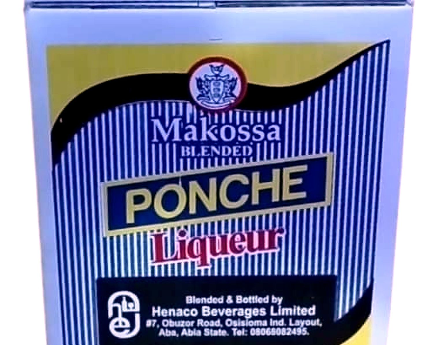 Printed carton packaging produced for Ponche Makossa blended liqueur