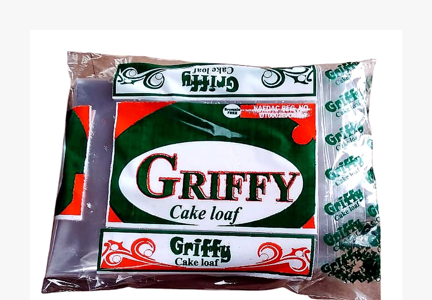 Printed nylon packaging produced for Griffy cake loaf