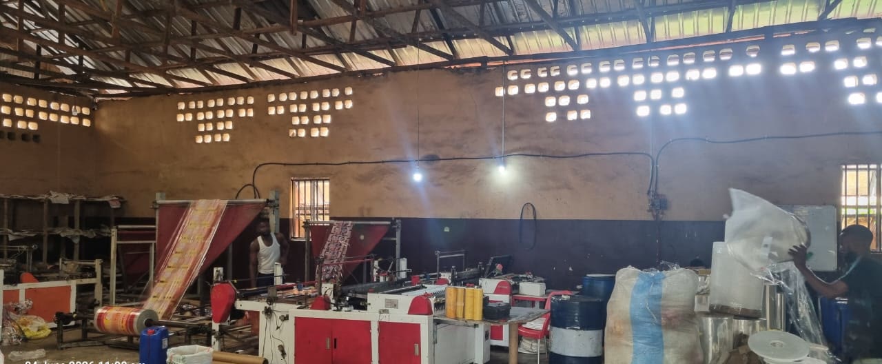 Nylon packaging production hall at Mimshak Integrated Packages in Asaba