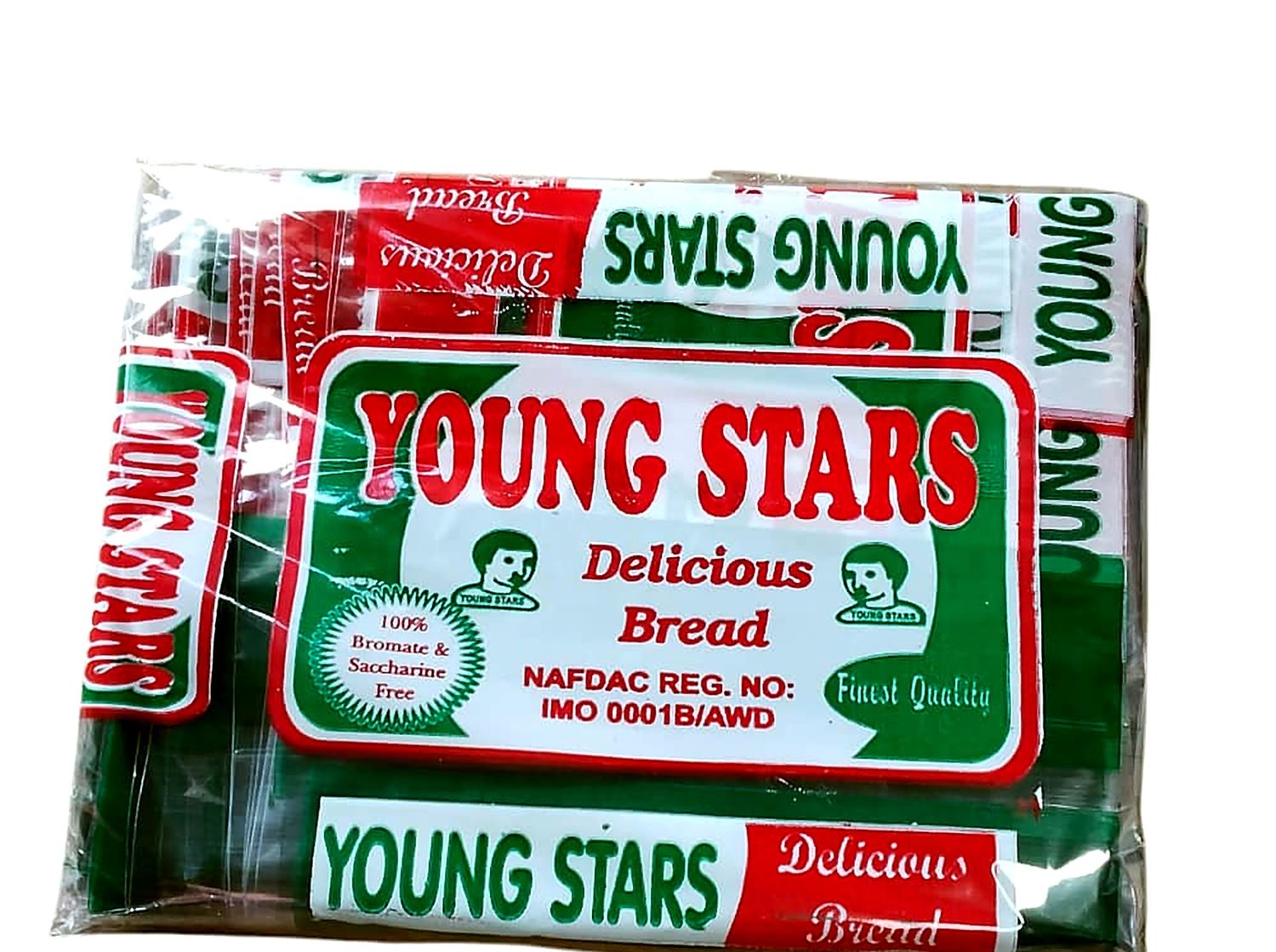 Printed nylon bread packaging produced for Young Stars bread