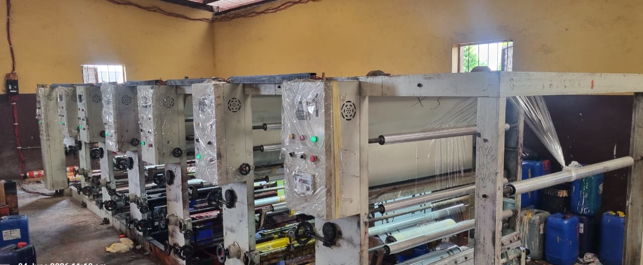 Rotogravure printing press producing packaging in Asaba